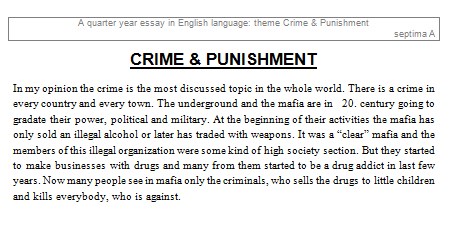 essay questions for crime and punishment