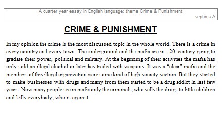 essay topics on crime and punishment